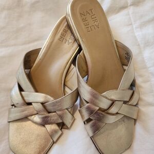 Naturalizer Women's Metallic Gold Mules